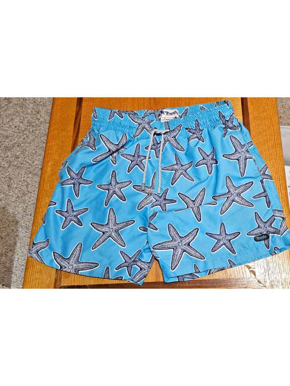Trunks  Men's  Swim Trunks Shorts Print Drawstring  SZ Medium